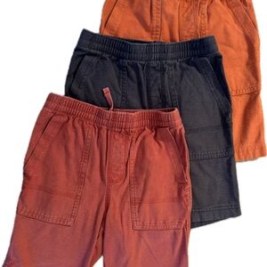 Playwear shorts by Tea Collection, Boys Size 5, 3 pairs (red, gray, orange)